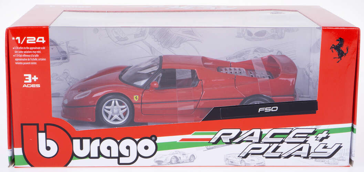 Samochód Bburago Ferrari F50 Red 1:24 (4893993260102) - obraz 1
