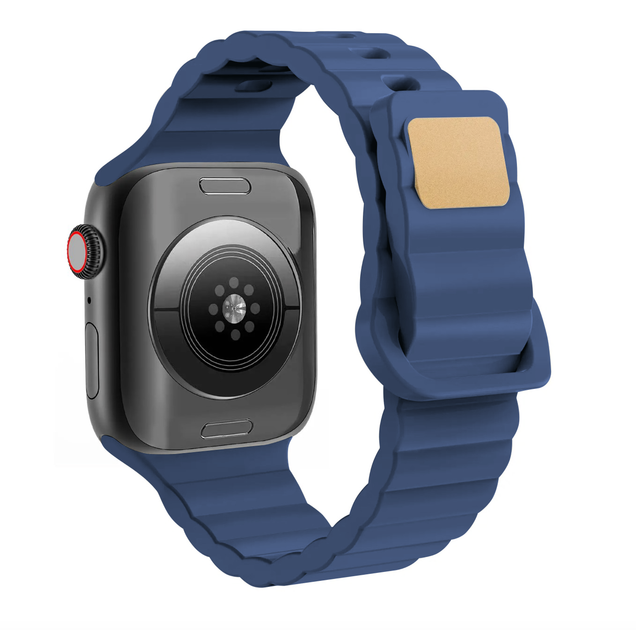 Силиконовый ремешок Fruct Lightning Buckle для Apple Watch 42/44/45/46/49 mm Navy - изображение 2