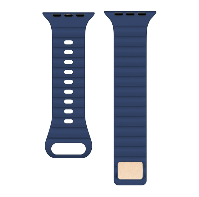 Силиконовый ремешок Fruct Lightning Buckle для Apple Watch 42/44/45/46/49 mm Navy - изображение 3