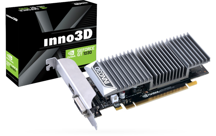 Karta graficzna INNO3D PCI-Ex GeForce GT 1030 2GB GDDR5 (64bit) (1227/6000) (DVI, HDMI) (N1030-1SDV-E5BL) - obraz 1