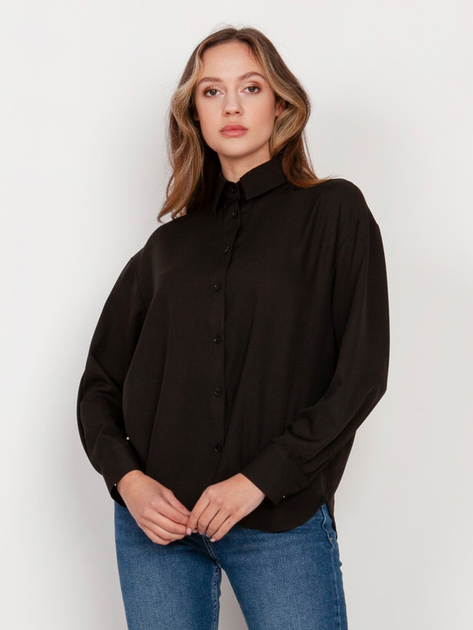Сорочка жіноча Lanti Longlsleeve Shirt K116 34/36 Чорна (5904252721919) - зображення 1