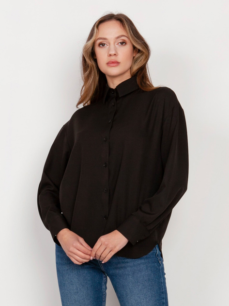 Сорочка жіноча Lanti Longlsleeve Shirt K116 42/44 Чорна (5904252721933) - зображення 1