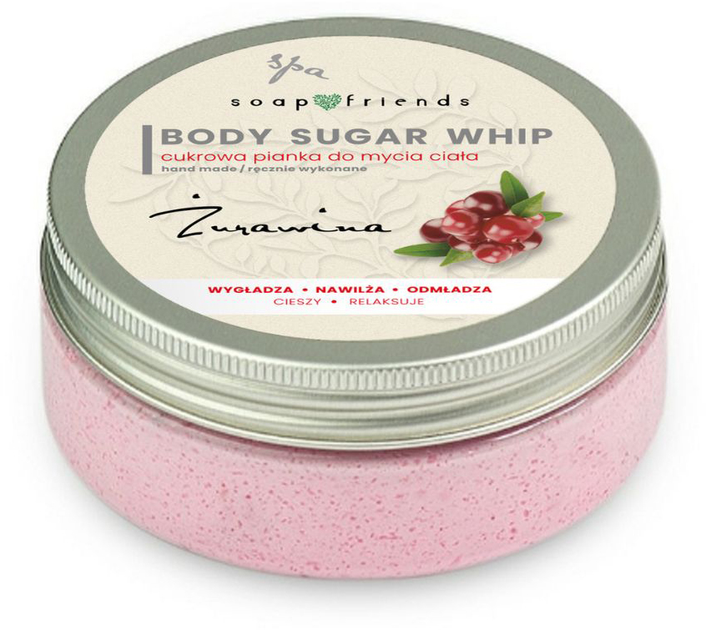 Пінка для душу Soap&Friends Body Sugar Whip журавлина 200 г (5903031203608) - зображення 1