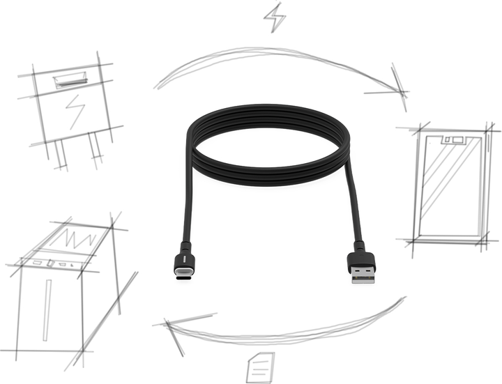 Kabel Krux USB Typ A USB Typ C 3 A QC 3.0 120 cm LED (KRX0047) - obraz 9