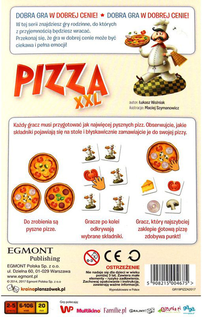 Gra planszowa Egmont Pizza XXL (5908215004675) - obraz 2