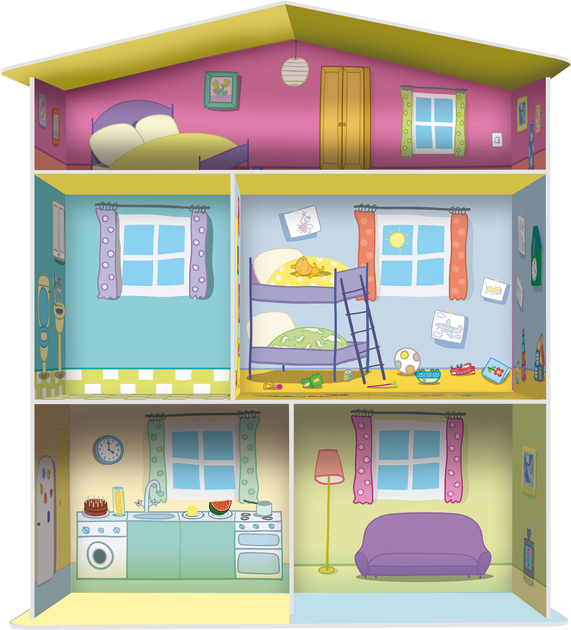 Gra planszowa Lisciani Learning House 3D Peppa Pig (8008324092055) - obraz 2