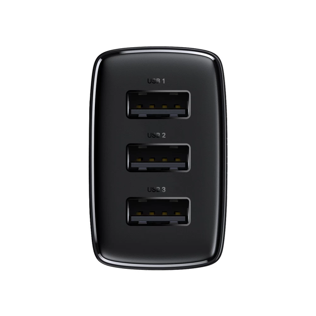 Мережевий зарядний пристрій Baseus Compact Charger 3U 17W EU Black (CCXJ020101) - изображение 4