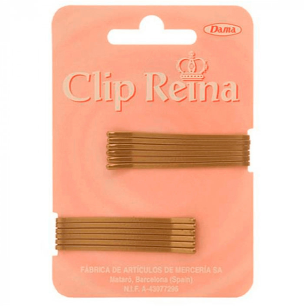 Wsuwki do włosów Clips Reina Short Brązowy 50 mm 12 szt (8423794523302) - obraz 1