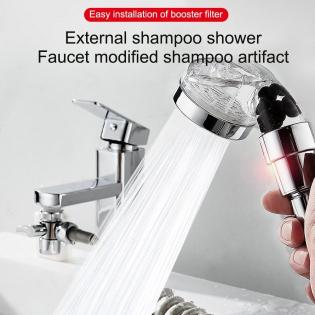 Душевая насадка на кран Mix Shower Mini с гибким шлангом набор быстрого подключения душа (MSM) - изображение 5
