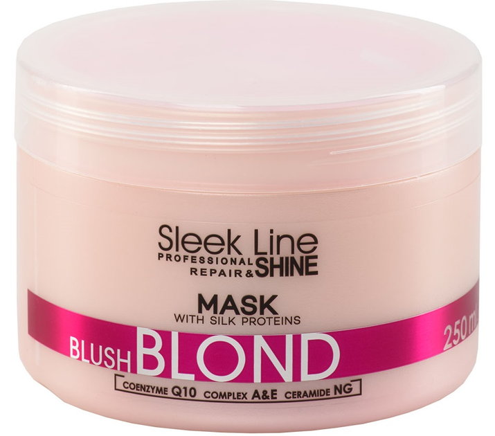 Maska Stapiz Sleek Line Blush Blond Mask z jedwabiem do włosów blond 250 ml (5906874553107) - obraz 1