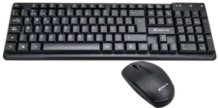 Zestaw bezprzewodowy Xtrike Me Kit Keyboard + Mouse Mk205W Wireless Black (6932391927335) - obraz 1