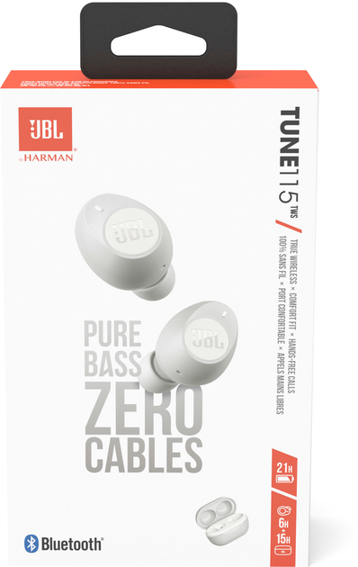 Słuchawki JBL Tune 115 TWS White (JBLT115TWSWHT) - obraz 10