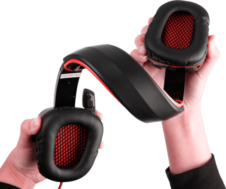 Słuchawki Sades SA-708GT Black/Red - obraz 8