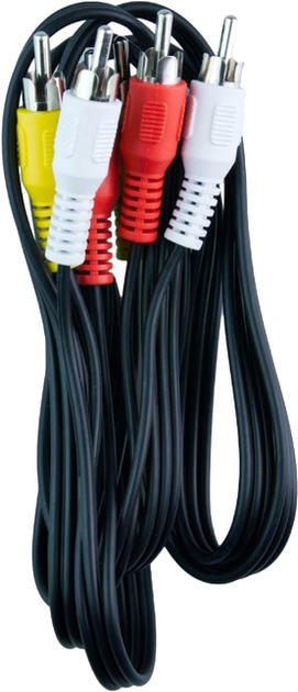 Kabel DPM 3x RCA (tulipan) - 3x RCA (tulipan) 1,5 m (5900672654912) - obraz 2