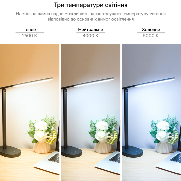 Настольная лампа RZTK Desk Lamp Touch 9W Space Grey - изображение 5