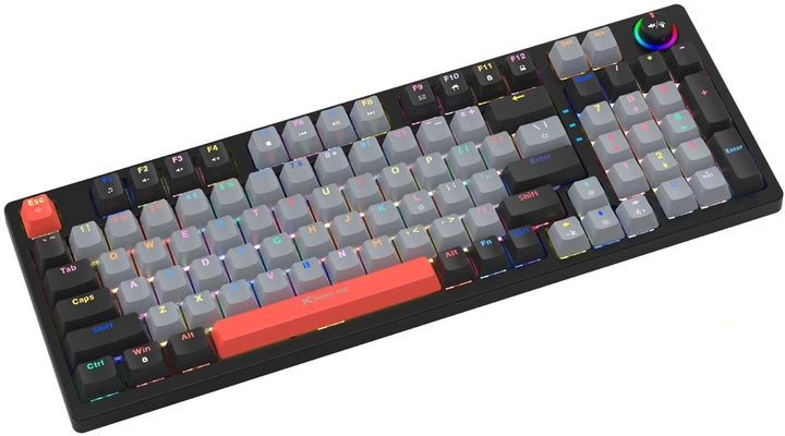 Клавіатура дротова XTRIKE ME GK-987 UA RGB Mechanical USB Grey