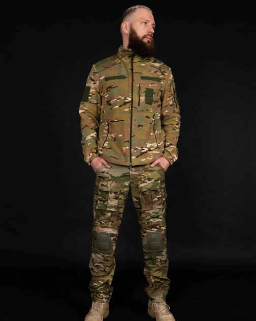 Комплект тактичного одягу: фліска + штани мультикам 3XL - изображение 1