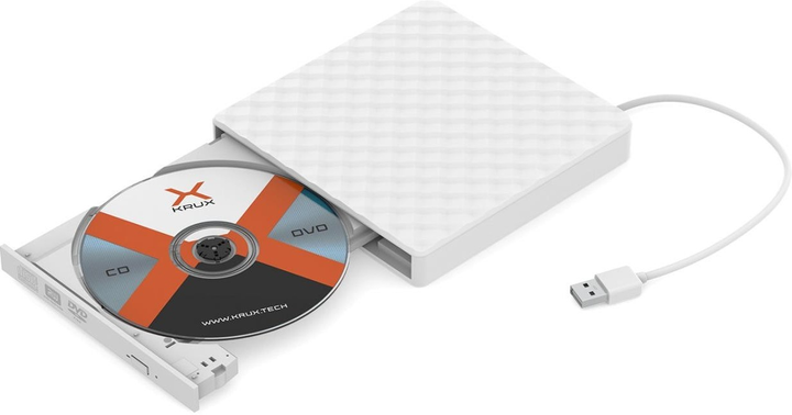 Zewnętrzny napęd optyczny Krux Portable Drive White (KRX0123) - obraz 2