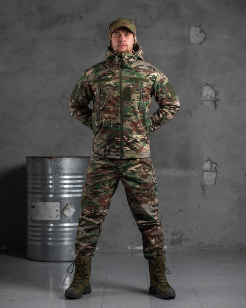 Тактичний теплий військовий комплект Kiborg ( Куртка + Фліска + Штани ), Камуфляж: Мультикам, Розмір: XL - зображення 1