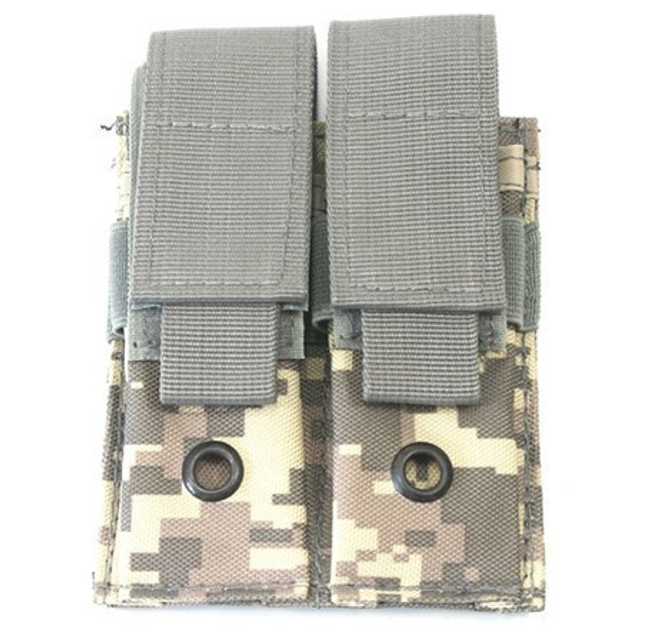 Подвійний подсумок для магазинів Molle Double Mag Pouch 6001 Сірий піксель - зображення 1