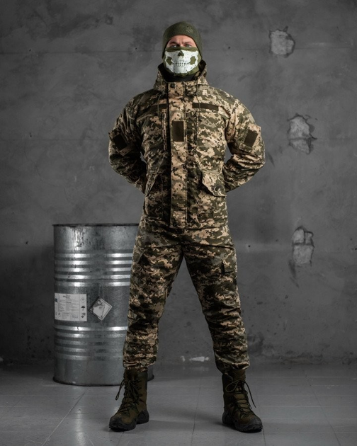 Тактичний зимовий теплий військовий комплект Grade ( Куртка + Штани ), Камуфляж: Піксель, Розмір: M - зображення 1