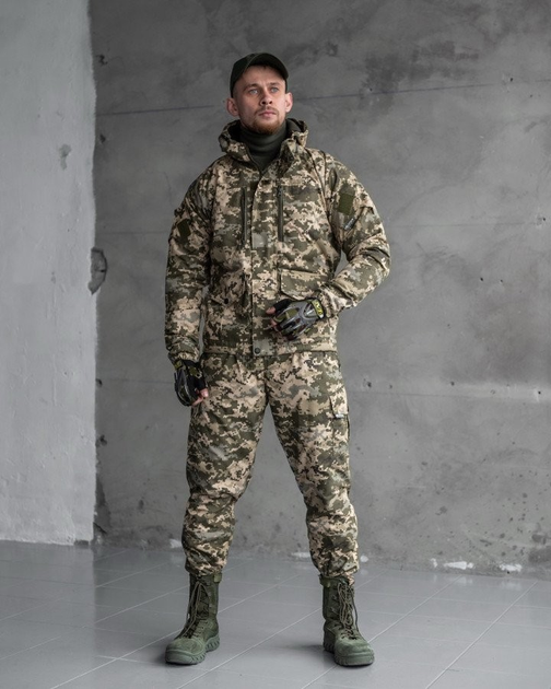 Тактический зимний теплый военный комплект RH-16 ( Куртка + Штаны ), Камуфляж: Пиксель ВСУ, Размер: XXL - изображение 1