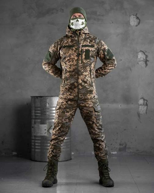 Тактический зимний теплый военный комплект Masterka ( Куртка + Штаны ), Камуфляж: Пиксель, Размер: XL - изображение 1