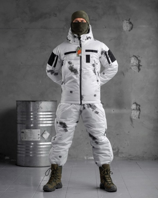 Тактический зимний теплый военный комплект Falcon ( Куртка + Штаны ), Камуфляж: Белый, Размер: M - изображение 1