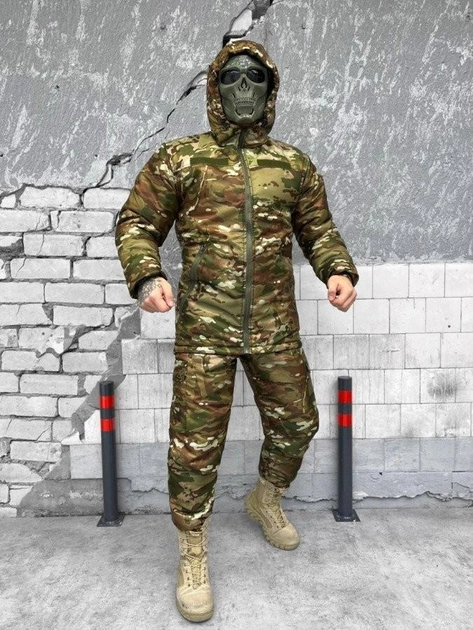 Тактичний зимовий теплий військовий комплект Trust ( Куртка + Штани ), Камуфляж: Мультикам, Розмір: L - зображення 1