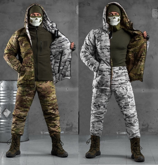 Тактичний зимовий теплий військовий комплект Wolfware ( Куртка + Штани ), Камуфляж: Мультикам, Розмір: M - зображення 1