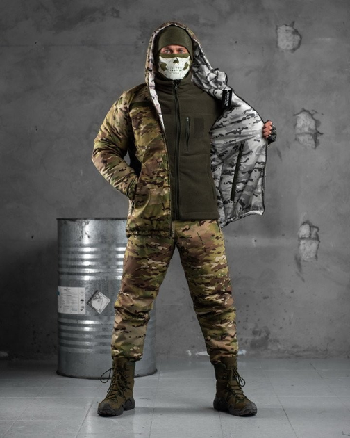 Тактичний зимовий теплий військовий комплект Wolfware ( Куртка + Штани ), Камуфляж: Мультикам, Розмір: M - зображення 2