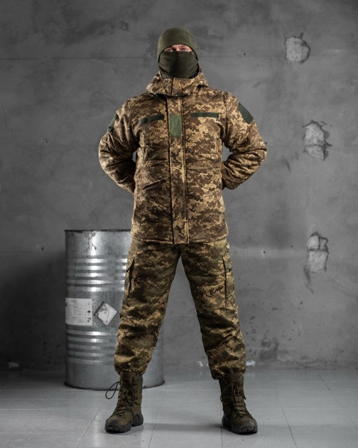 Тактичний зимовий теплий військовий комплект Bellon ( Куртка + Штани ), Камуфляж: Піксель ЗСУ, Розмір: L - зображення 1