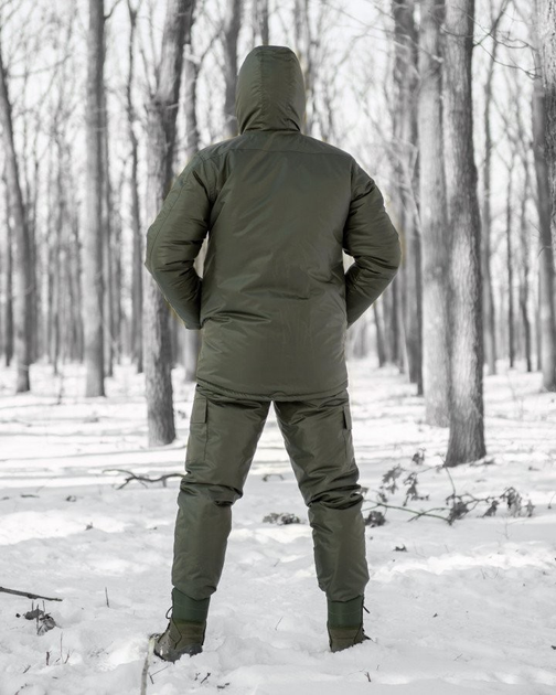 Тактичний зимовий теплий військовий комплект StormSnow ( Куртка + Штани ), Камуфляж: Олива, Розмір: L - зображення 2