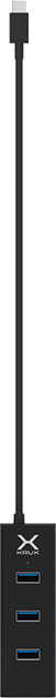 Aktywny HUB Krux z USB C z czterema złączami USB 3.0 (KRX0102) - obraz 3