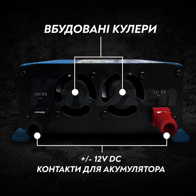 Перетворювач напруги MaxTech HN-1000-12 1000ватт інвертор 1000W з правильною синусоїдою чистий синус для котла Реальні 1 кВт Італія - зображення 8
