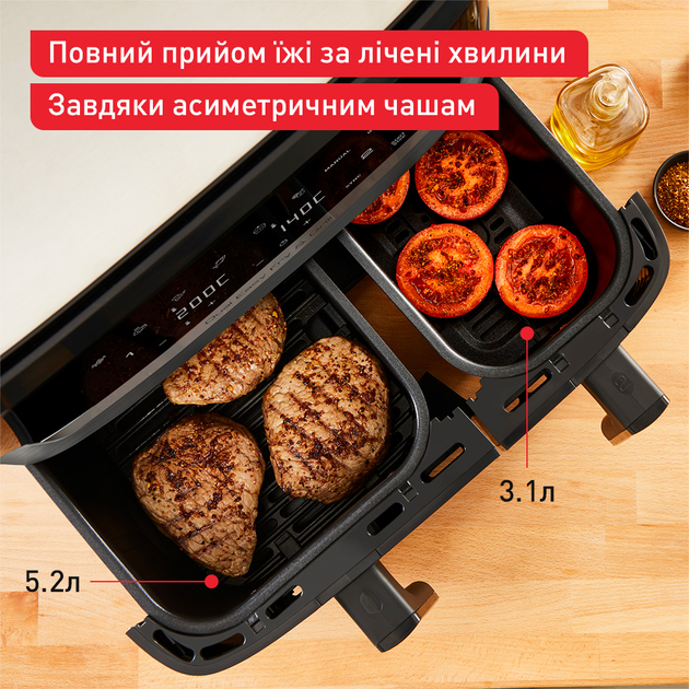 Мультипіч TEFAL Dual Easy Fry&Grill Air Fryer EY905B10 - зображення 5