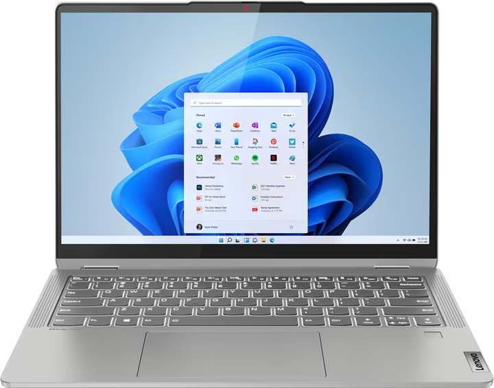 ноутбук lenovo ideapad flex 5 14iau7 82r700kkra cloud grey