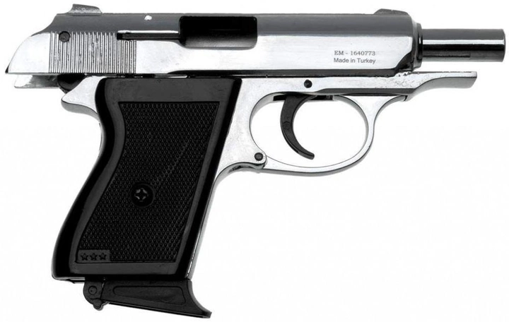 Стартовый шумовой пистолет Ekol Major Chrome + 20 холостых патронов (9 mm) - изображение 2