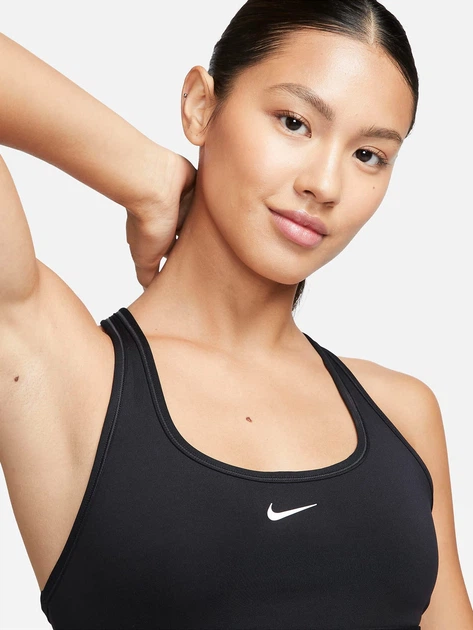 Спортивний топ для фітнесу жіночий Nike W Nk Swsh Lgt Spt Bra DX6817-010 XL Чорний (196608848103) - зображення 4
