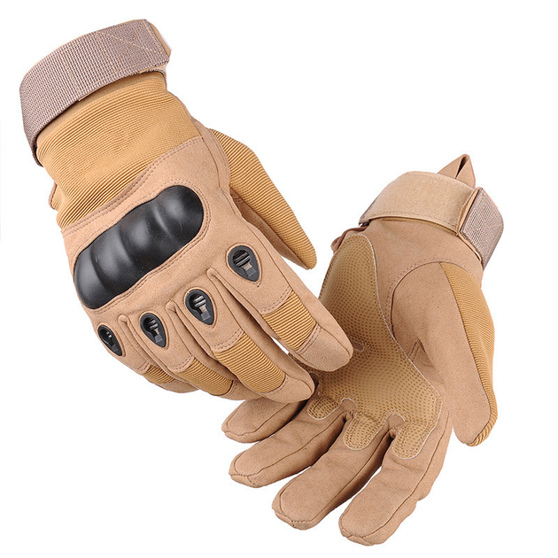 Универсальные полнопалые перчатки с защитой косточек койот 8002-М - изображение 1