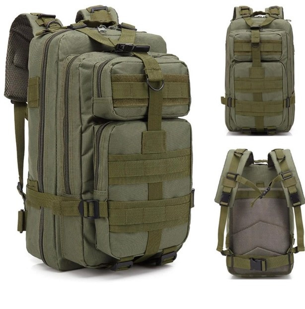 Тактический походный рюкзак на 25 л D3-GGL-101 Олива - изображение 2