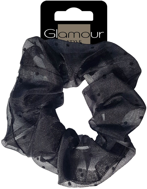Резинка для волосся Glamour чорна (5902704176782) - зображення 1