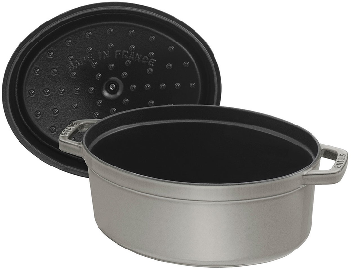 Garnek żeliwny Staub La Cocotte owalny Grafitowy 3.2 l (40500-276-0) - obraz 4