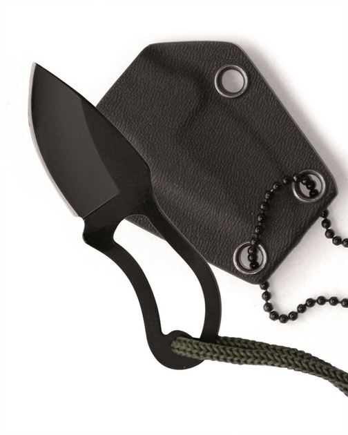 Ніж тактичний Mil-Tec На ланцюжку 9см Чорний NECK KNIFE M.KETTE 9CM (15398100) - изображение 2