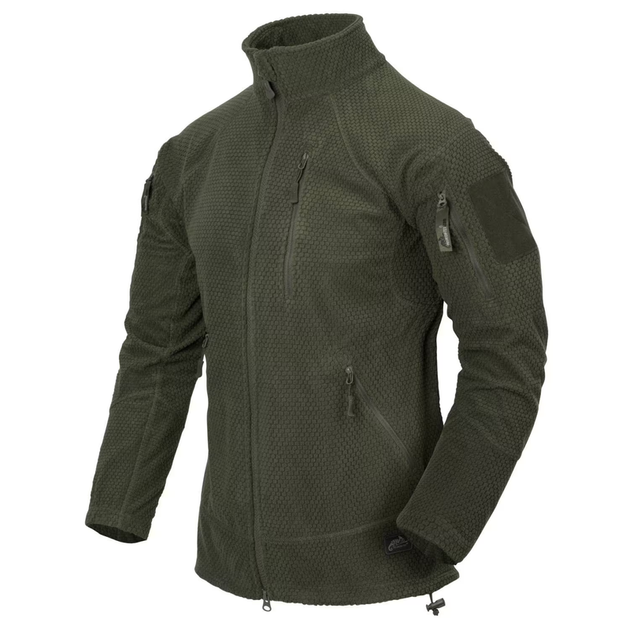 Куртка тактична Helikon-Tex Флісова на замку L Олива ALPHA TACTICAL JACKET - GRID FLEECE L Olive Green (BL-ALT-FG-02-B05-L) - зображення 1