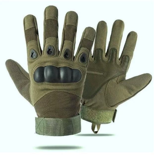 Тактичні повнопалі універсальні рукавички із захистом кісточок D3-PТ359 розмір L - зображення 1