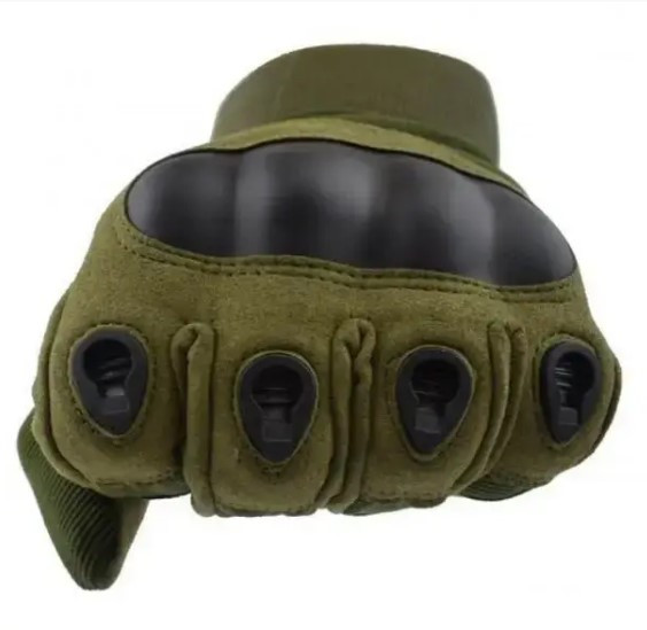 Тактичні повнопалі універсальні рукавички із захистом кісточок D3-PТ359 розмір L - зображення 2