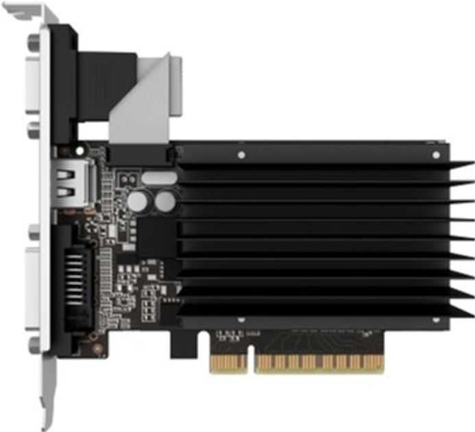 Karta graficzna Gainward PCI-Ex GeForce GT710 SilentFX 2GB DDR3 (64bit) (954/800) (DVI-D, HDMI, VGA) (426018336-3576) - obraz 1