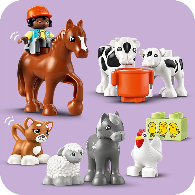 Конструктор LEGO DUPLO Town Догляд за тваринами на фермі 74 деталей (10416) - зображення 5