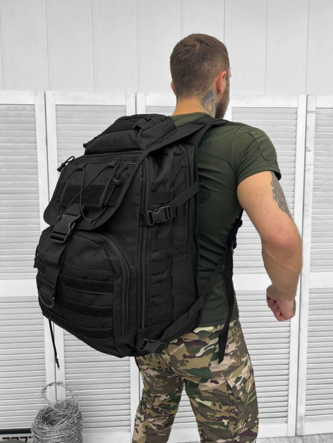 Тактический штурмовой военный рюкзак 40л black ЛГ7198 - изображение 1